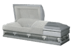 Premium Metal Coffin Color Glossy Finish with Lift Devices & Ivory Interior Professional Funeral Supplies - Image 6