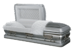 Premium Metal Coffin Color Glossy Finish with Lift Devices & Ivory-Interior Professional Funeral Supplies