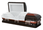 Premium Metal Coffin Color Glossy Finish with Lift Devices & Ivory-Interior Professional Funeral Supplies - Image 2