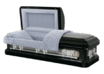 Premium Metal Coffin Color Glossy Finish with Lift Devices & Ivory-Interior Professional Funeral Supplies - Image 4
