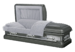 Premium Metal Coffin Color Glossy Finish with Lift Devices & Ivory-Interior Professional Funeral Supplies - Image 2
