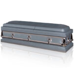 Premium Metal Coffin Color Glossy Finish with Lift Devices & Ivory-Interior Professional Funeral Supplies - Image 6
