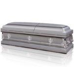 Premium Metal Coffin Color Glossy Finish with Lift Devices & Ivory-Interior Professional Funeral Supplies - Image 8