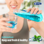 500ml Family Size Natural Alcohol-Free Antibacterial Oral Care & Mint Mouthwash — Fresh Breath - Image 2