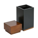 Factory Wooden Padauk Large Cremation Urn – Customizable Square Column with Engraved Designs - Image 12