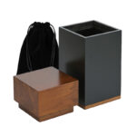 Factory Wooden Padauk Large Cremation Urn – Customizable Square Column with Engraved Designs - Image 10