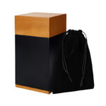 Factory Wooden Padauk Large Cremation Urn – Customizable Square Column with Engraved Designs - Image 9