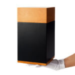 Factory Wooden Padauk Large Cremation Urn – Customizable Square Column with Engraved Designs - Image 8