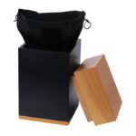 Factory Wooden Padauk Large Cremation Urn – Customizable Square Column with Engraved Designs - Image 6