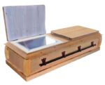 Waterproof & cheap plywood wooden casket with viewing window & heavy-duty construction coffins