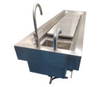 Stainless Steel Hospital & Funeral Autopsy Table with Hot/Cold Water Clean Pip Shower & Sink - Image 6
